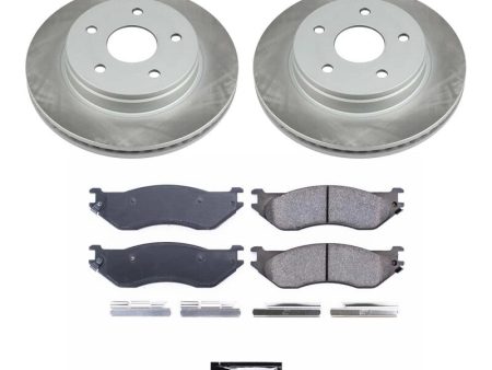 Power Stop 2002 Dodge Ram 1500 Front Semi-Coated Rotor Kit For Cheap