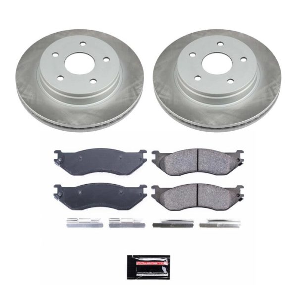 Power Stop 2002 Dodge Ram 1500 Front Semi-Coated Rotor Kit For Cheap