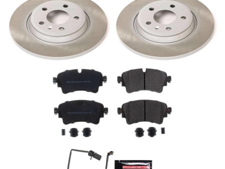 Power Stop 17-20 Audi A4 Rear Semi-Coated Rotor Kit For Sale