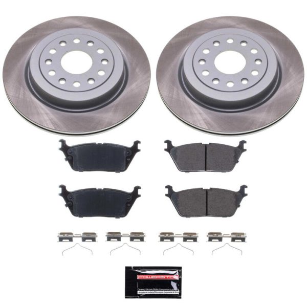 Power Stop 19-23 Ram 1500 Rear Semi-Coated Rotor Kit Cheap