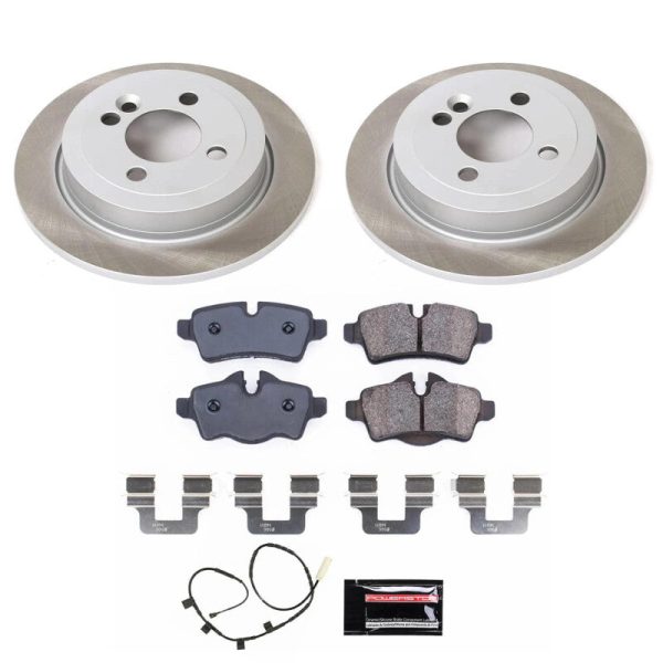 Power Stop 2013 Mini Cooper Rear Semi-Coated Rotor Kit For Discount