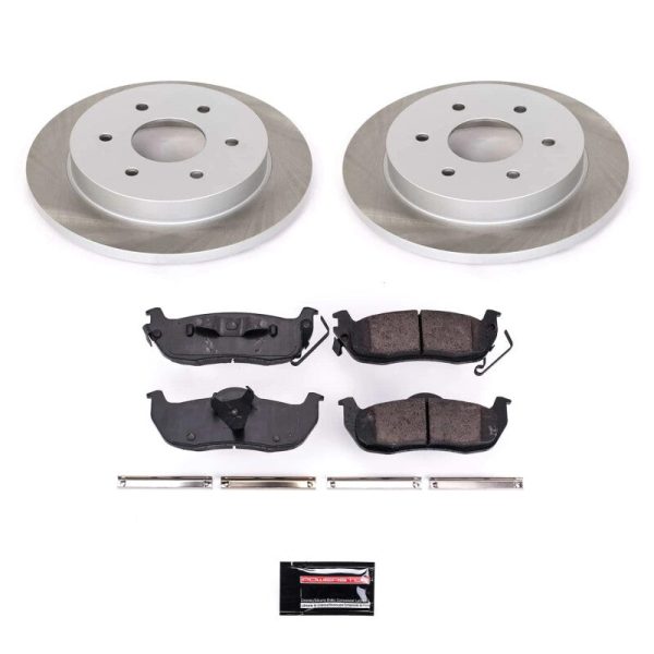 Power Stop 04-15 Nissan TITAN Rear Semi-Coated Rotor Kit Supply