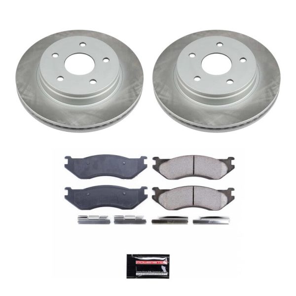 Power Stop 03-05 Dodge Ram 1500 Front Semi-Coated Rotor Kit Supply