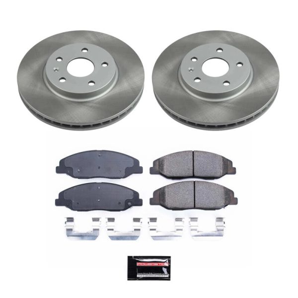 Power Stop 08-14 Cadillac CTS Front Semi-Coated Rotor Kit on Sale