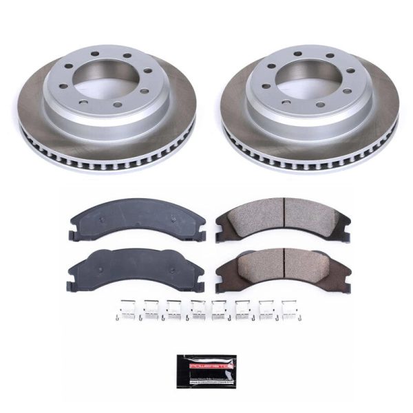 Power Stop 17-18 Ford E-450 Super Duty Rear Semi-Coated Rotor Kit Online