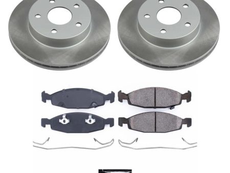 Power Stop 99-02 Jeep Grand Cherokee Front Semi-Coated Rotor Kit For Sale