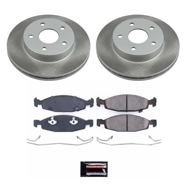 Power Stop 99-02 Jeep Grand Cherokee Front Semi-Coated Rotor Kit For Sale