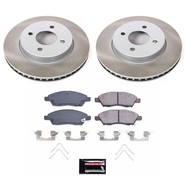 Power Stop 14-19 Nissan Versa Note Front Semi-Coated Rotor Kit Fashion