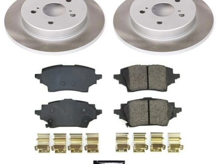 Power Stop 18-19 Toyota C-HR Rear Semi-Coated Rotor Kit Supply