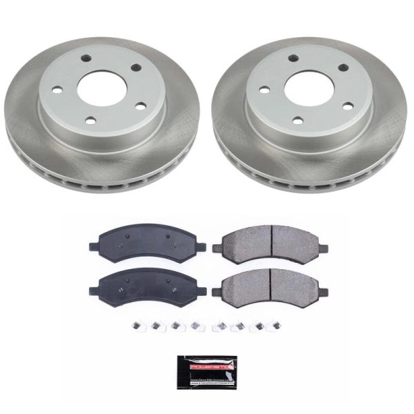 Power Stop 2011 Ram Dakota Front Semi-Coated Rotor Kit Hot on Sale