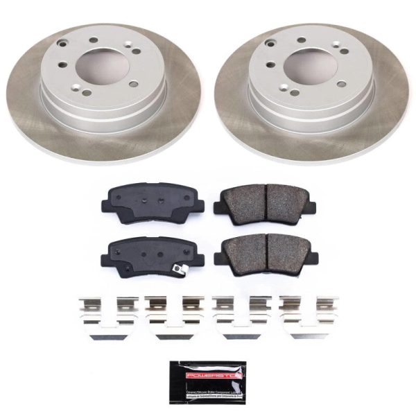 Power Stop 09-10 Hyundai Sonata Rear Semi-Coated Rotor Kit For Sale