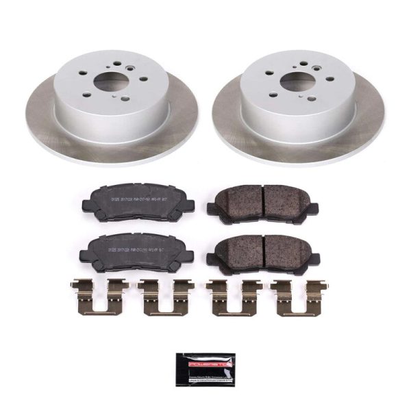 Power Stop 08-13 Toyota Highlander Rear Semi-Coated Rotor Kit For Sale