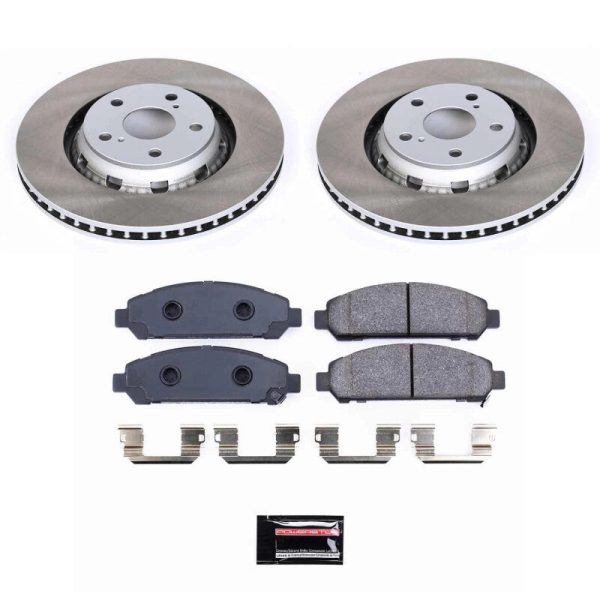 Power Stop 09-16 Toyota Venza Front Semi-Coated Rotor Kit Hot on Sale