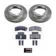 Power Stop 90-00 GMC K3500 Front Semi-Coated Rotor Kit Fashion