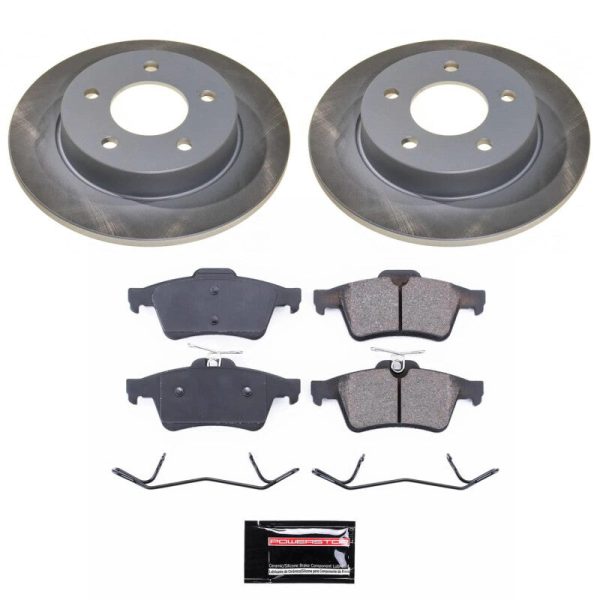 Power Stop 06-13 Mazda 3 Rear Semi-Coated Rotor Kit For Discount