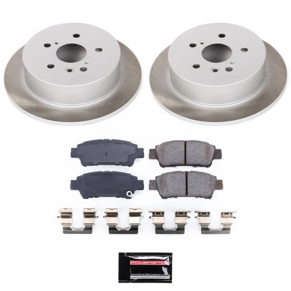 Power Stop 04-10 Toyota Sienna Rear Semi-Coated Rotor Kit For Cheap