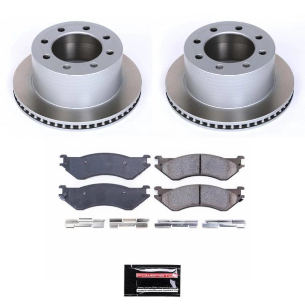 Power Stop 01-02 Dodge Ram 3500 Rear Semi-Coated Rotor Kit Fashion