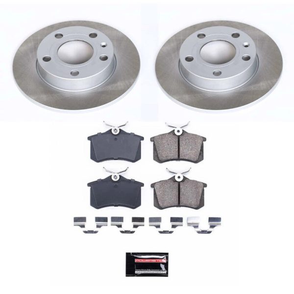 Power Stop 02-05 Audi A4 Quattro Rear Semi-Coated Rotor Kit Hot on Sale