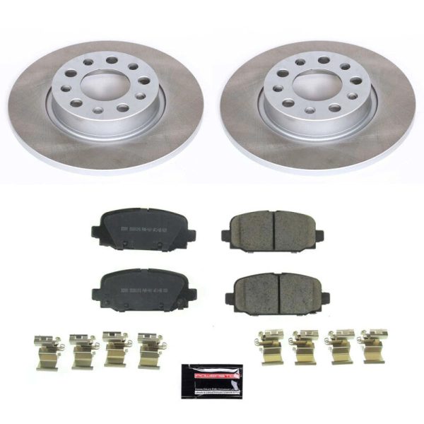 Power Stop 17-22 Jeep Compass Rear Semi-Coated Rotor Kit For Discount