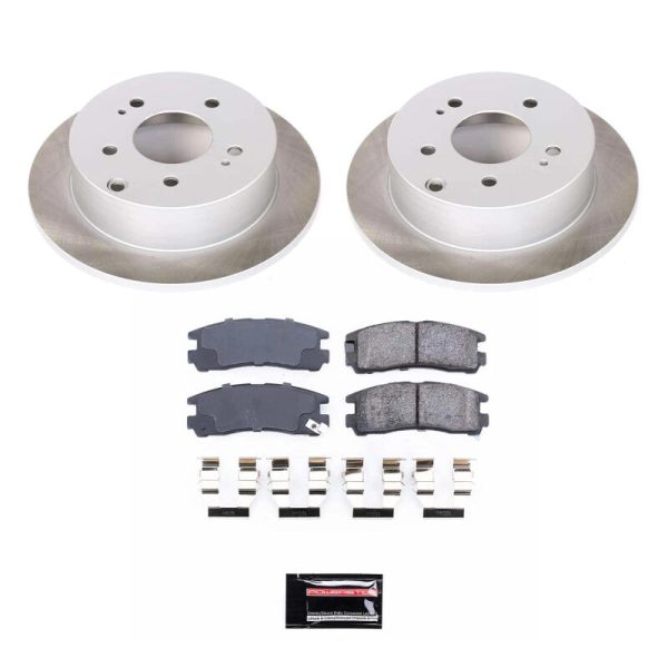 Power Stop 04-12 Mitsubishi Galant Rear Semi-Coated Rotor Kit Hot on Sale