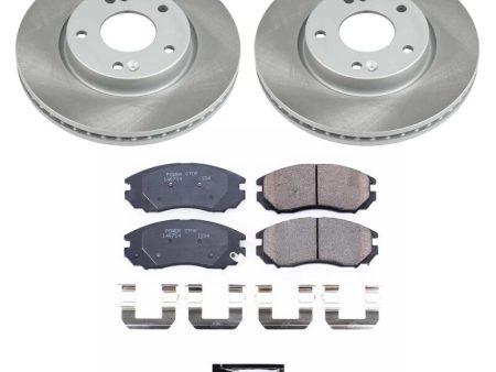 Power Stop 04-06 Hyundai Tiburon Front Semi-Coated Rotor Kit on Sale