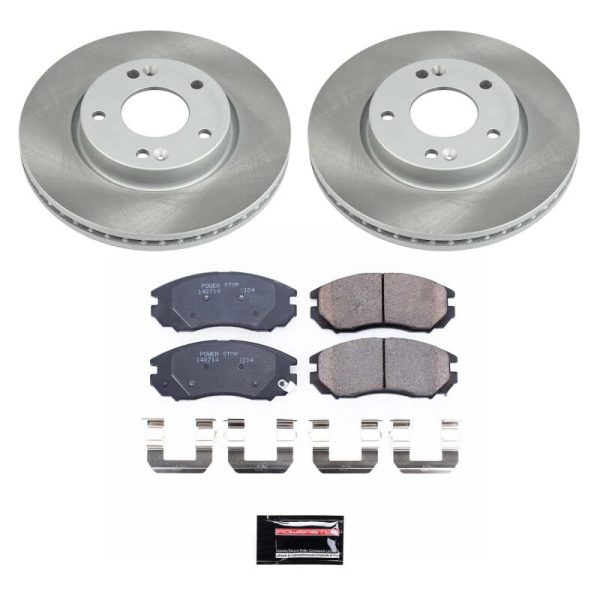 Power Stop 04-06 Hyundai Tiburon Front Semi-Coated Rotor Kit on Sale