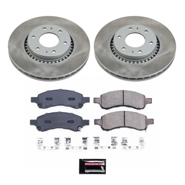 Power Stop 06-09 Saab 9-7x Front Semi-Coated Rotor Kit Supply