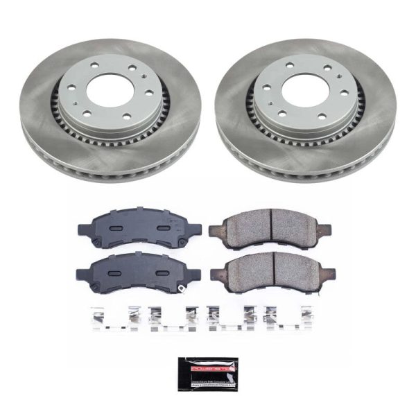 Power Stop 06-08 Isuzu Ascender Front Semi-Coated Rotor Kit on Sale