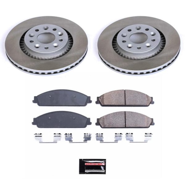 Power Stop 08-09 Mercury Sable Front Semi-Coated Rotor Kit Supply