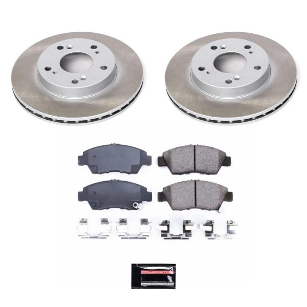 Power Stop 04-05 Honda Civic Front Semi-Coated Rotor Kit Cheap