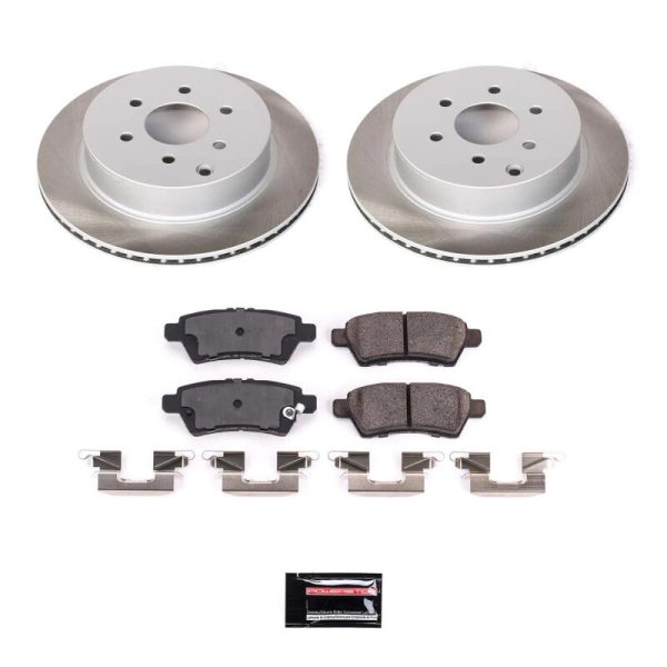 Power Stop 05-12 Nissan Pathfinder Rear Semi-Coated Rotor Kit For Discount