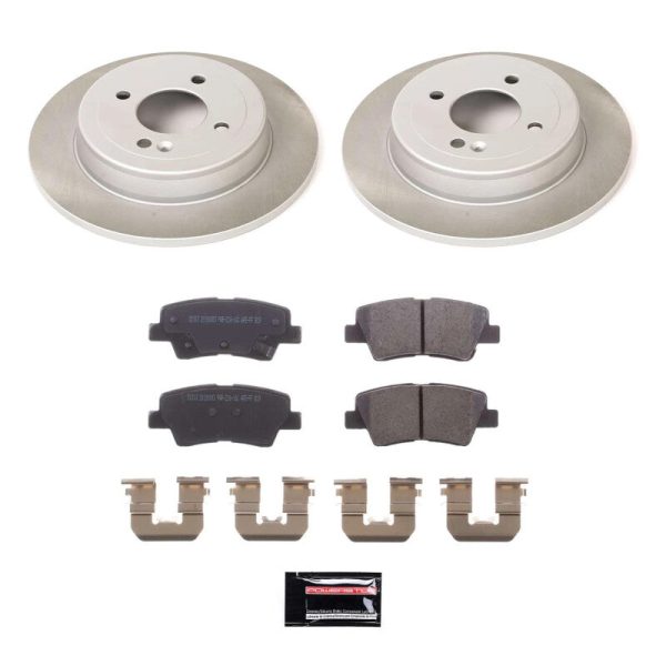 Power Stop 12-18 Kia Rio Rear Semi-Coated Rotor Kit on Sale