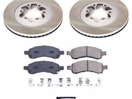 Power Stop 09-12 GMC Canyon Front Semi-Coated Rotor Kit Cheap