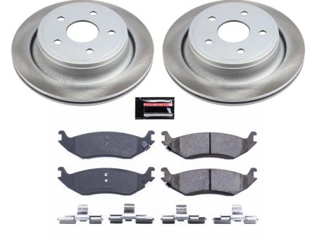 Power Stop 19-22 Ram 1500 Classic Rear Semi-Coated Rotor Kit For Cheap