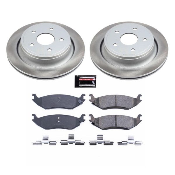 Power Stop 19-22 Ram 1500 Classic Rear Semi-Coated Rotor Kit For Cheap