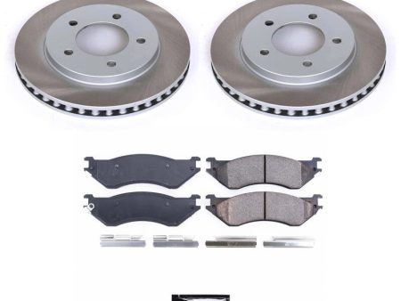 Power Stop 98-02 Lincoln Navigator Front Semi-Coated Rotor Kit Hot on Sale