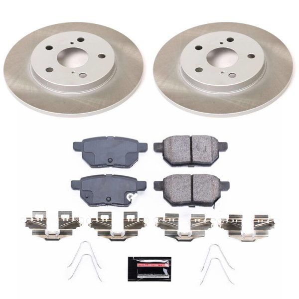 Power Stop 17-18 Toyota Corolla iM Rear Semi-Coated Rotor Kit Supply