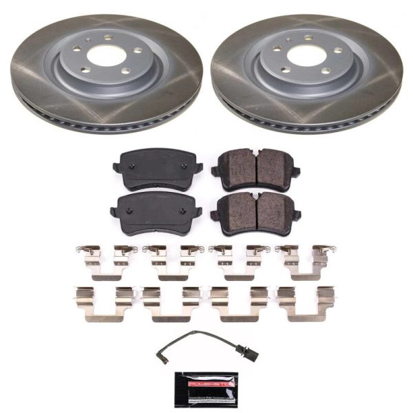 Power Stop 13-18 Audi A7 Quattro Rear Semi-Coated Rotor Kit For Cheap