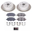 Power Stop 09-16 Toyota Venza Rear Semi-Coated Rotor Kit Supply