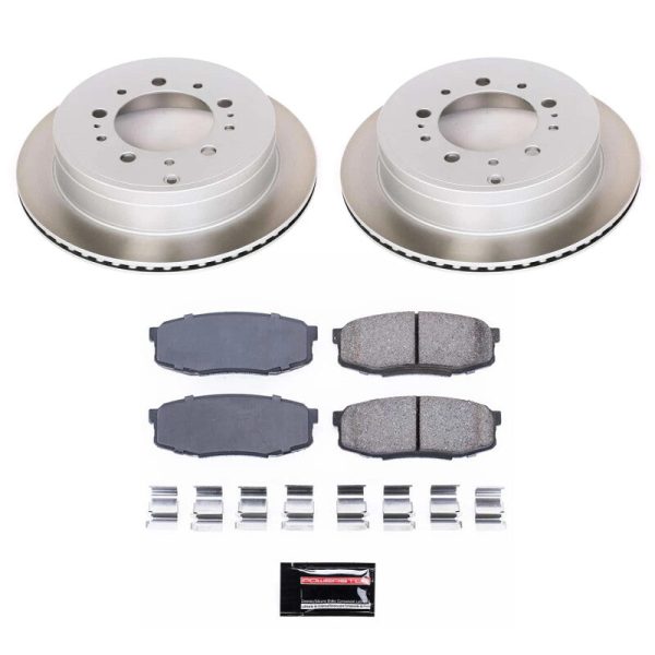 Power Stop 07-21 Toyota Tundra Rear Semi-Coated Rotor Kit For Sale