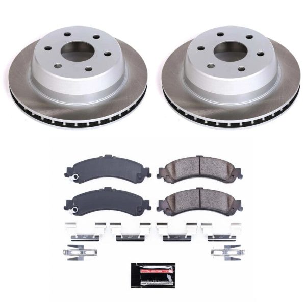 Power Stop 00-06 GMC Yukon XL 1500 Rear Semi-Coated Rotor Kit Fashion