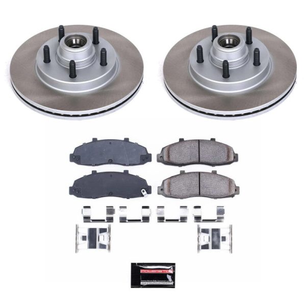 Power Stop 2002 Lincoln Blackwood Front Semi-Coated Rotor Kit on Sale