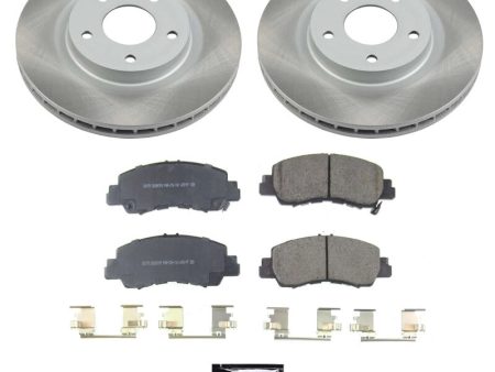 Power Stop 18-20 Mitsubishi Eclipse Cross Front Semi-Coated Rotor Kit For Sale