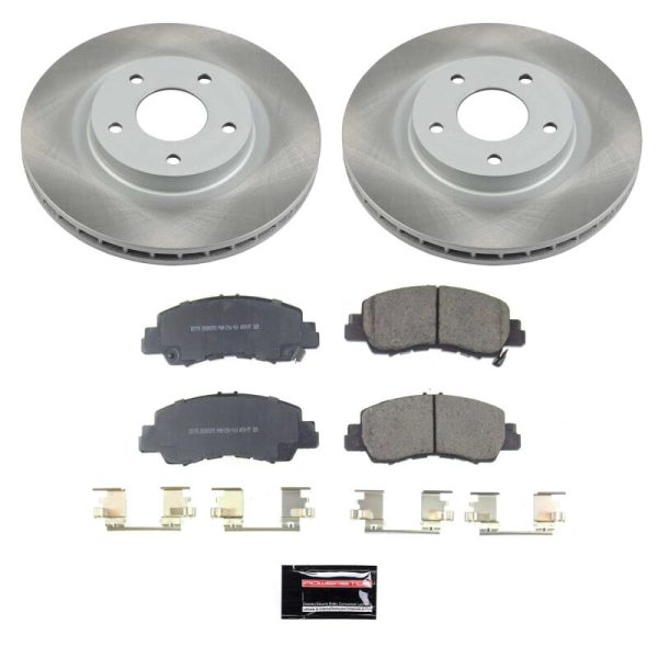 Power Stop 18-20 Mitsubishi Eclipse Cross Front Semi-Coated Rotor Kit For Sale