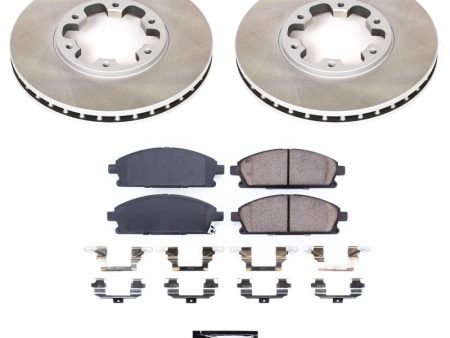 Power Stop 96-98 Nissan Pathfinder Front Semi-Coated Rotor Kit Online now