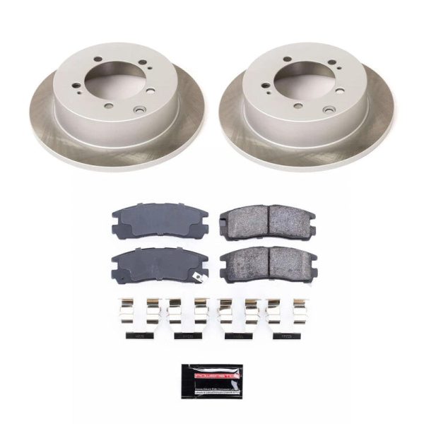 Power Stop 99-03 Mitsubishi Galant Rear Semi-Coated Rotor Kit For Sale