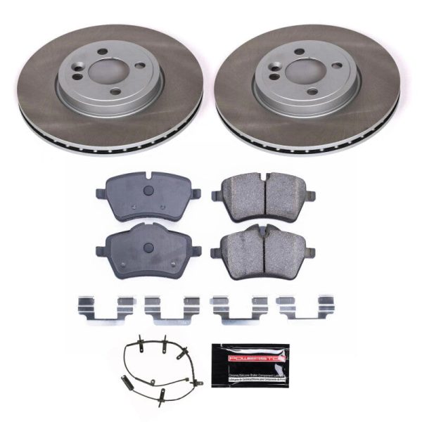 Power Stop 07-08 Mini Cooper Front Semi-Coated Rotor Kit Online Sale