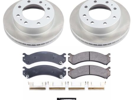 Power Stop 07-10 GMC Sierra 3500 HD Front Semi-Coated Rotor Kit For Sale