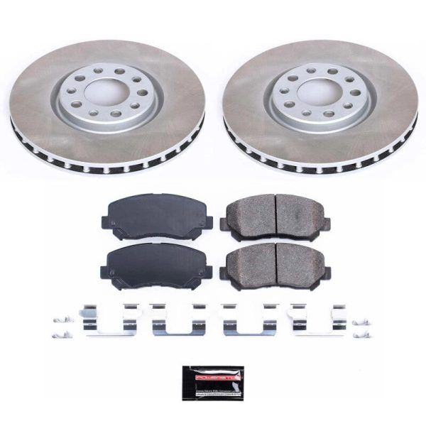 Power Stop 13-16 Dodge Dart Front Semi-Coated Rotor Kit Fashion