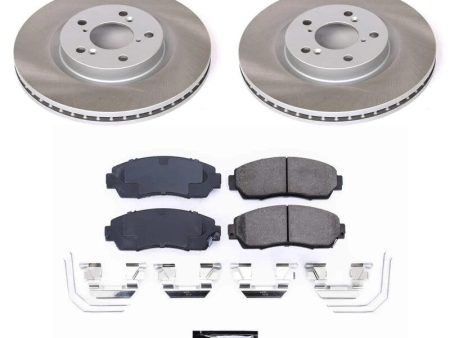 Power Stop 11-14 Honda Odyssey Front Semi-Coated Rotor Kit Supply